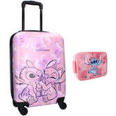 Disney Lilo e Stitch Angel Conjunto 2 peças: Mala de Viagem com Rodinhas e Lancheira.