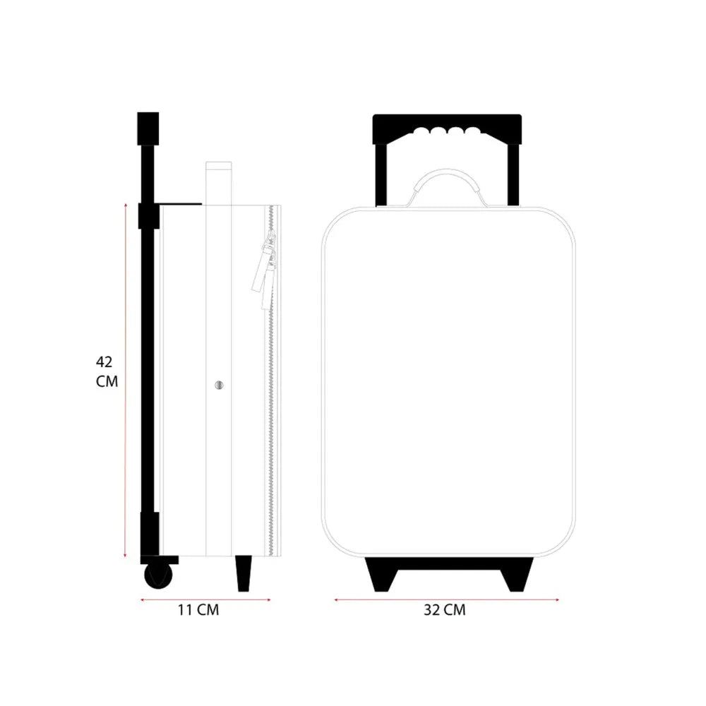 Conjunto Disney Stitch 2 Peças: Mala Infantil, Mala de Viagem e Garrafa de 850 ml.